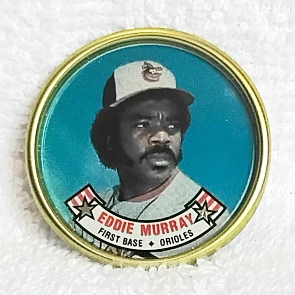 3/$20 Vintage & Mint 1988 Topps MLB Eddie Murray 1 1/2" Metal Coin 22/60!!